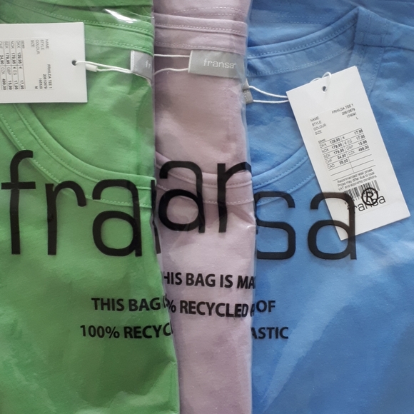 Fransa Basic Blue Tee /NWT - Picture 3 of 6